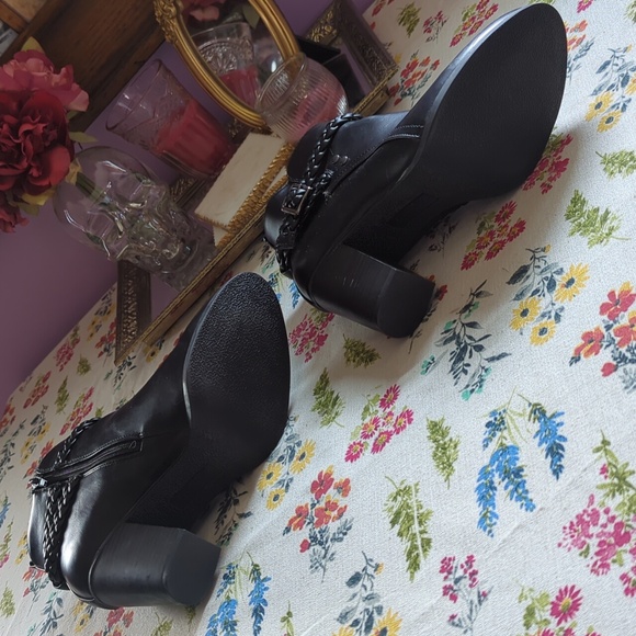 American Eagle Black Chunky Heel Ankle Booties - Picture 8 of 14